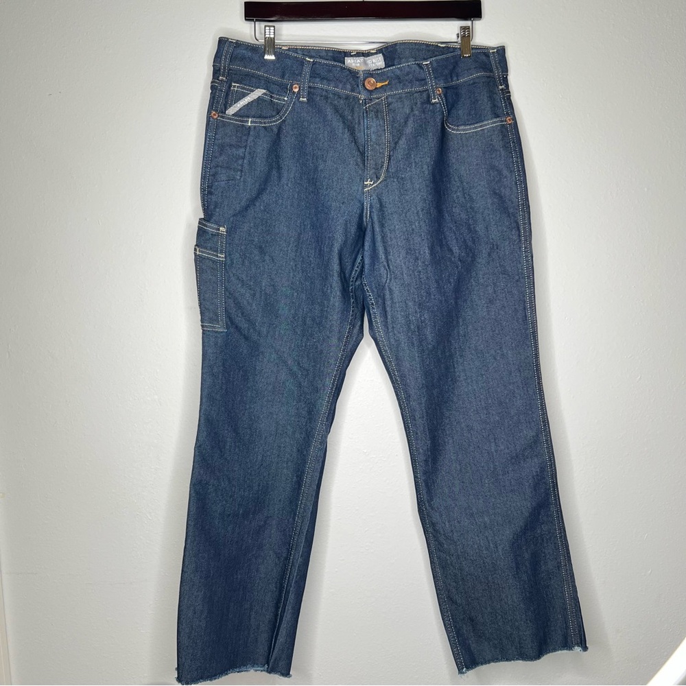 Ariat Womens Rebar Mid Rise Straight Denim Jeans Size 34 R Western Ranch Work